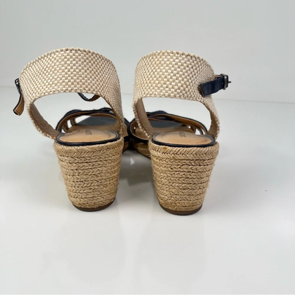 Lucky Brand Dark Blue Wedge Sandals in Navy sz 9
